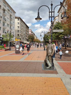 SOFYA, BULGARIA - 26 Eylül 2020: Bulgaristan 'ın Sofya kentinin şaşırtıcı Panoramik manzarası