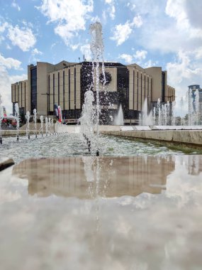 SOFYA, BULGARIA - 26 Eylül 2020: Bulgaristan 'ın Sofya kentinin şaşırtıcı Panoramik manzarası