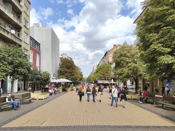 Sofia Bulgaria Septiembre 2020 Increíble Vista Panorámica Del Centro Ciudad —  Fotos de Stock