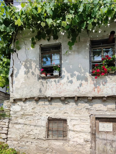 Village Delchevo Med Autentiska Hus Från Artonhundratalet Blagoevgrad Region Bulgarien — Stockfoto