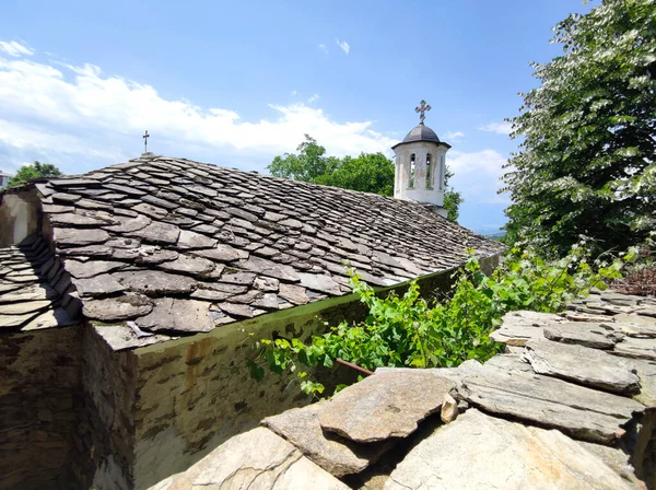 Villaggio Leshten Con Autentiche Case Ottocentesche Regione Blagoevgrad Bulgaria — Foto Stock
