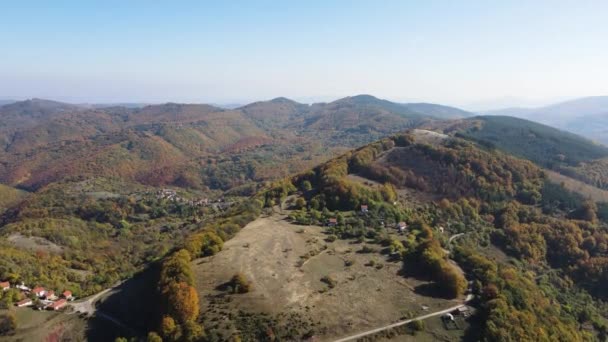Fantastisk Höst Landskap Erul Berg Pernikregionen Bulgarien — Stockvideo