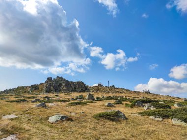 Bulgaristan 'ın Vitosha Dağı' nın şaşırtıcı sonbahar manzarası