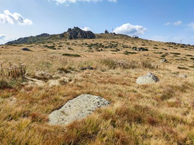 Bulgaristan 'ın Vitosha Dağı' nın şaşırtıcı sonbahar manzarası