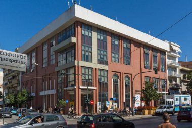 Dedeağaç, Yunanistan - 23 Eylül 2017: Dedeağaç şehri, Doğu Makedonya ve Trakya, Yunanistan tipik sokakta