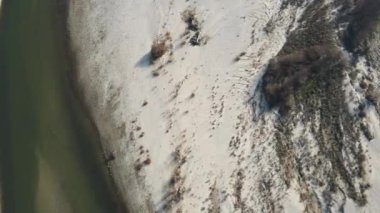 Bulgaristan 'ın Petrich Vadisi' nden geçen Struma nehrinin şaşırtıcı hava manzarası