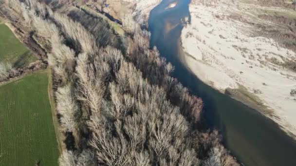 Incroyable Vue Aérienne Rivière Struma Passant Par Vallée Petrich Bulgarie — Video