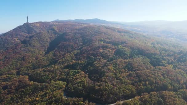 Amazing Aerial Autumn Vitosha Mountain Bulgária — Stock videók