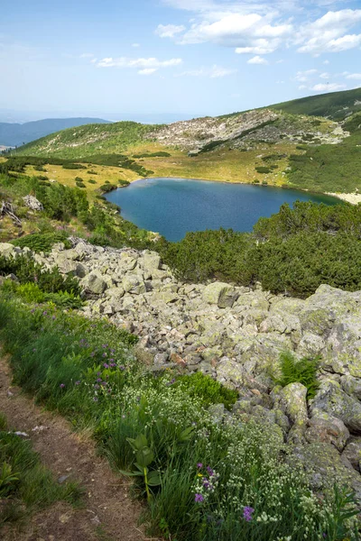 Paesaggio Incredibile Montagna Rila Vicino Lago Yonchevo Bulgaria — Foto Stock