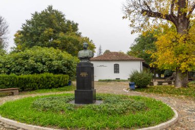 PLEVEN, BULGARIA - 8 Kasım 2020: Bulgaristan 'ın Plevne kentinin panoramik manzarası