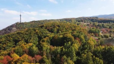 Bulgaristan 'ın Vitosha Dağı' nın şaşırtıcı sonbahar manzarası