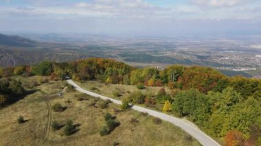 Bulgaristan 'ın Vitosha Dağı' nın şaşırtıcı sonbahar manzarası