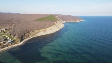 Bulgaristan 'ın Burgaz Bölgesi, Irakli bölgesindeki Vaya plajının şaşırtıcı hava manzarası 