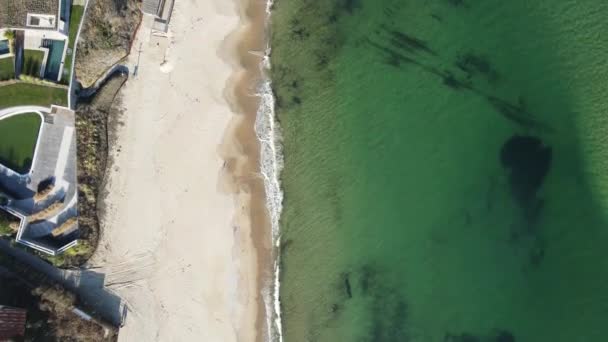 Καταπληκτική Αεροφωτογραφία Της Παραλίας Βάγια Στο Ηράκλειο Περιοχή Μπουργκάς Βουλγαρία — Αρχείο Βίντεο