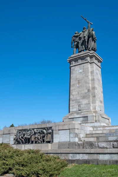 stock image SOFIA, BULGARIA- MARCH 19, 2023: Monument of the Soviet Army in city of Sofia, Bulgaria