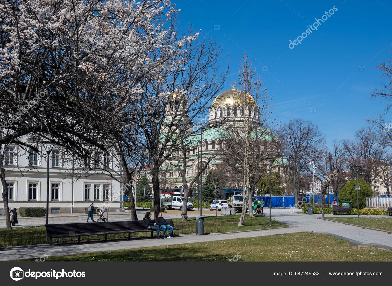 Sofia Bulgaria March 2023 Amazing View Cathedral Saint Alexander Nevski