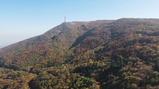 Amazing Aerial Autumn Vitosha Mountain Βουλγαρία — Αρχείο Βίντεο