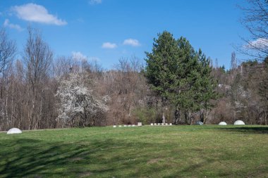 Bulgaristan 'ın Sofya kentindeki South Park' ın şaşırtıcı bahar manzarası