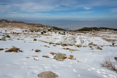 Vitosha Dağı 'nın kış manzarası, Sofya Şehir Bölgesi, Bulgaristan