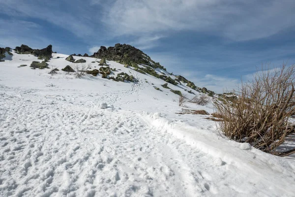 Vitosha Dağı 'nın kış manzarası, Sofya Şehir Bölgesi, Bulgaristan
