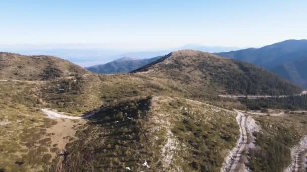 Erstaunliche Luftaufnahme Des Pirin Gebirges Der Nähe Des Orelyak Gipfels — Stockvideo