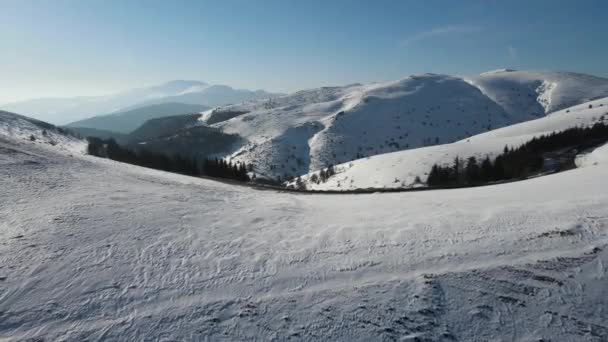 Incroyable Vue Aérienne Hiver Sur Les Montagnes Des Balkans Autour — Video