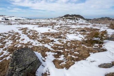 Vitosha Dağı 'nın kış manzarası, Sofya Şehir Bölgesi, Bulgaristan