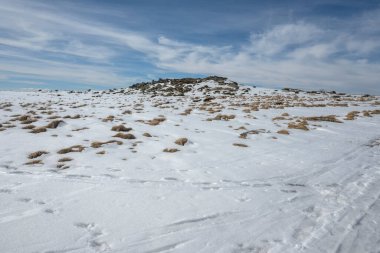 Vitosha Dağı 'nın kış manzarası, Sofya Şehir Bölgesi, Bulgaristan