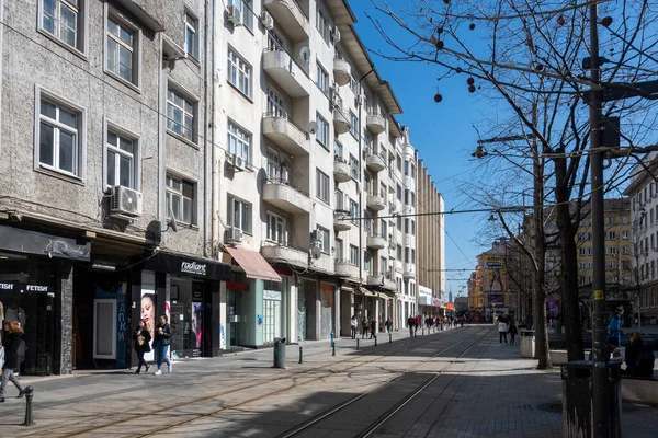 Sofya Bulgaria Mart 2023 Bulgaristan Sofya Kentindeki Graf Ignatiev Caddesinin — Stok fotoğraf