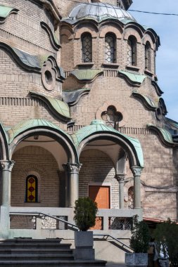 SOFYA, BULGARIA - 19 Mart 2023: Bulgaristan 'ın Sofya kentindeki Ortodoks Saint Paraskeva Kilisesi