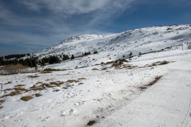 Vitosha Dağı 'nın kış manzarası, Sofya Şehir Bölgesi, Bulgaristan