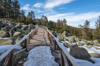 Vitosha Dağı 'nın kış manzarası, Sofya Şehir Bölgesi, Bulgaristan