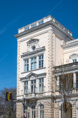 SOFYA, BULGARIA - 19 Mart 2023: Bulgaristan 'ın başkenti Sofya' da Askeri Kulüp Binası