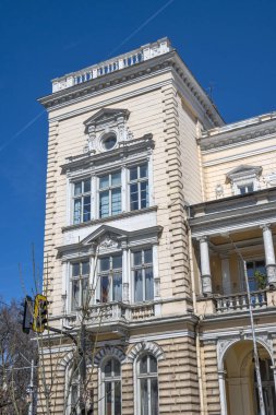 SOFYA, BULGARIA - 19 Mart 2023: Bulgaristan 'ın başkenti Sofya' da Askeri Kulüp Binası