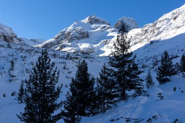 Amazing Winter view of Rila Mountain near Malyovitsa peak, Bulgaria