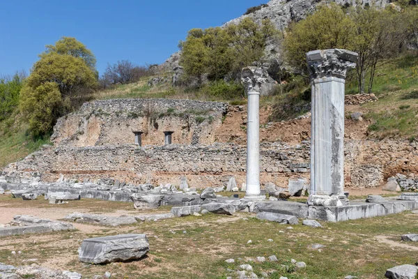 Ancient Ruins Archaeological Area Philippi Eastern Macedonia Thrace Greece — Stock Photo, Image