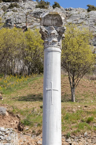 Oude Ruïnes Archeologisch Gebied Van Philippi Oost Macedonië Thracië Griekenland — Stockfoto