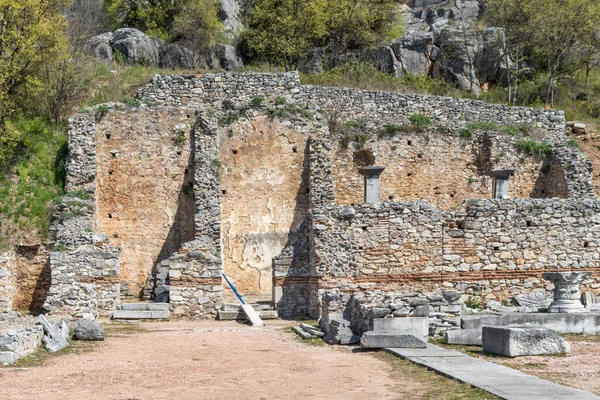 Стародавні Руїни Археологічному Районі Пилипа Східна Македонія Фракія Греція — стокове фото