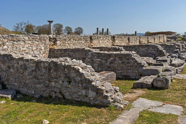 Antiguas Ruinas Área Arqueológica Filipos Macedonia Oriental Tracia Grecia — Foto de Stock