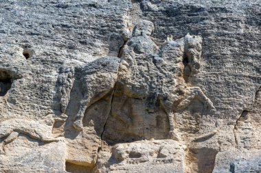 Erken ortaçağ rock Madara binici rahatlama dönemi ilk Bulgar İmparatorluğu, Unesco Dünya Kültür Mirası Listesi'ne, Shumen bölge, Bulgaristan