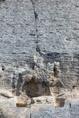 Erken ortaçağ rock Madara binici rahatlama dönemi ilk Bulgar İmparatorluğu, Unesco Dünya Kültür Mirası Listesi'ne, Shumen bölge, Bulgaristan