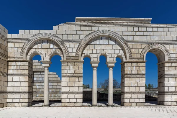 Stock image Ruins of The Great Basilica - largest Christian cathedral in medieval Europe near The capital city of the First  Bulgarian Empire Pliska, Bulgaria