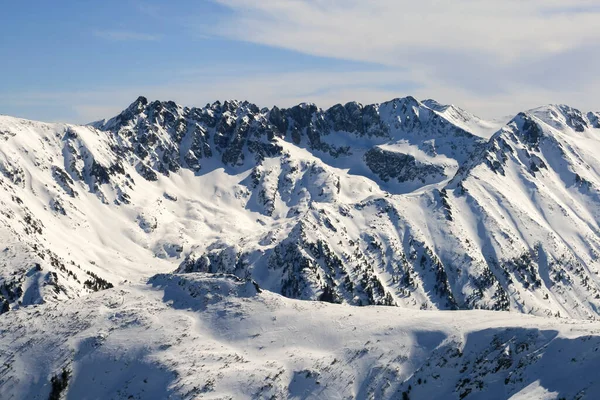 Дивовижний Зимовий Вид Гору Пірін Вершини Тодорки Болгарія — стокове фото