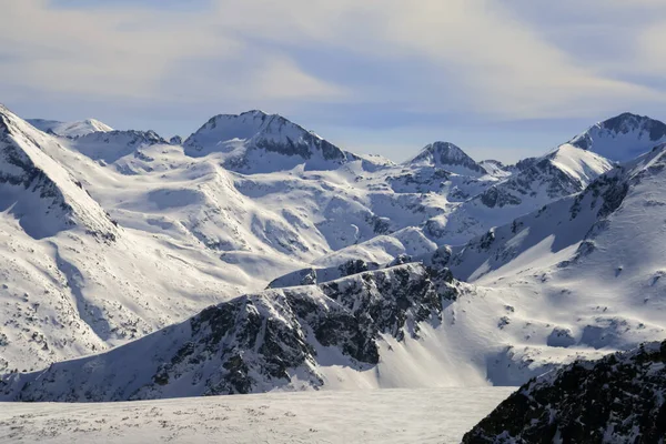 Incrível Vista Inverno Montanha Pirin Pico Todorka Bulgária — Fotografia de Stock