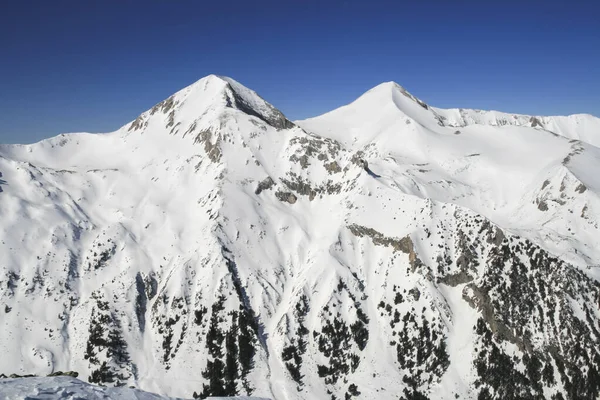 Geweldige Winter Uitzicht Pirin Mountain Van Todorka Piek Bulgarije Rechtenvrije Stockafbeeldingen