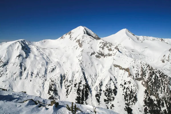 Geweldige Winter Uitzicht Pirin Mountain Van Todorka Piek Bulgarije Stockfoto
