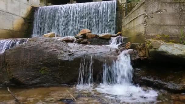 Spring View Waterfall Crazy Mary River Belasitsa Mountain Bulgaria — Stok Video