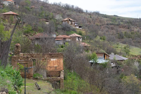 Panorama Vila Dolene Montanha Ograzhden Região Blagoevgrad Bulgária — Fotografia de Stock