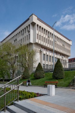 ASENOVGRAD, BULGARIA -11 Nisan 2023: Bulgaristan 'ın Filibe Bölgesi Asenovgrad kentinin merkezi