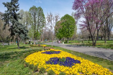 ASENOVGRAD, BULGARIA -11 Nisan 2023: Bulgaristan 'ın Filibe Bölgesi Asenovgrad kentinin merkezi